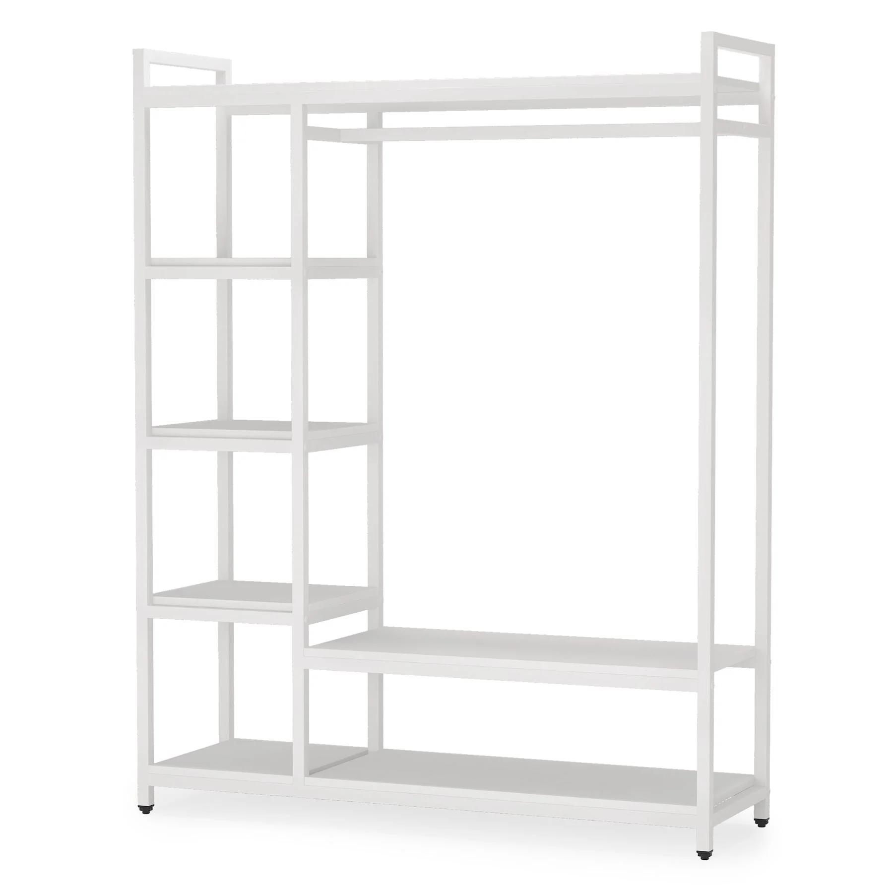 Freestanding Closet Organizer with 6 Shelves and Hanging Bar - Image 11