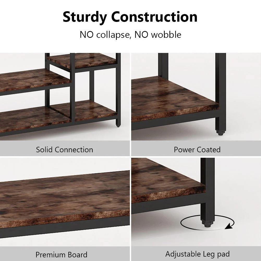 Freestanding Closet Organizer with 6 Shelves and Hanging Bar - Image 6