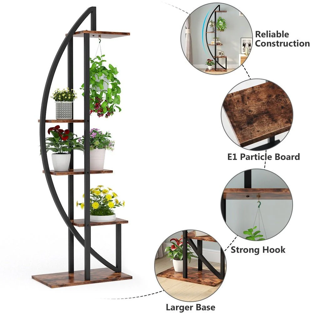 5-Tier Plant Stand Pack of 2, Multi-Layer Bonsai Flower Rack - Image 6