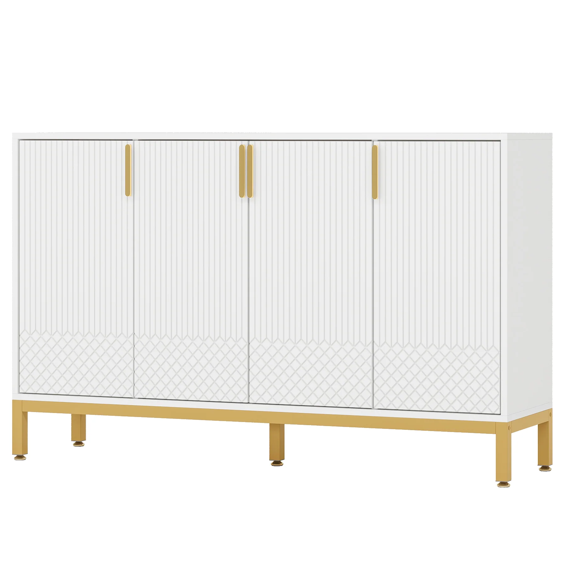 Modern Sideboard Buffet, 59" Luxury Buffet Storage Cabinet with 4 Doors - Image 10