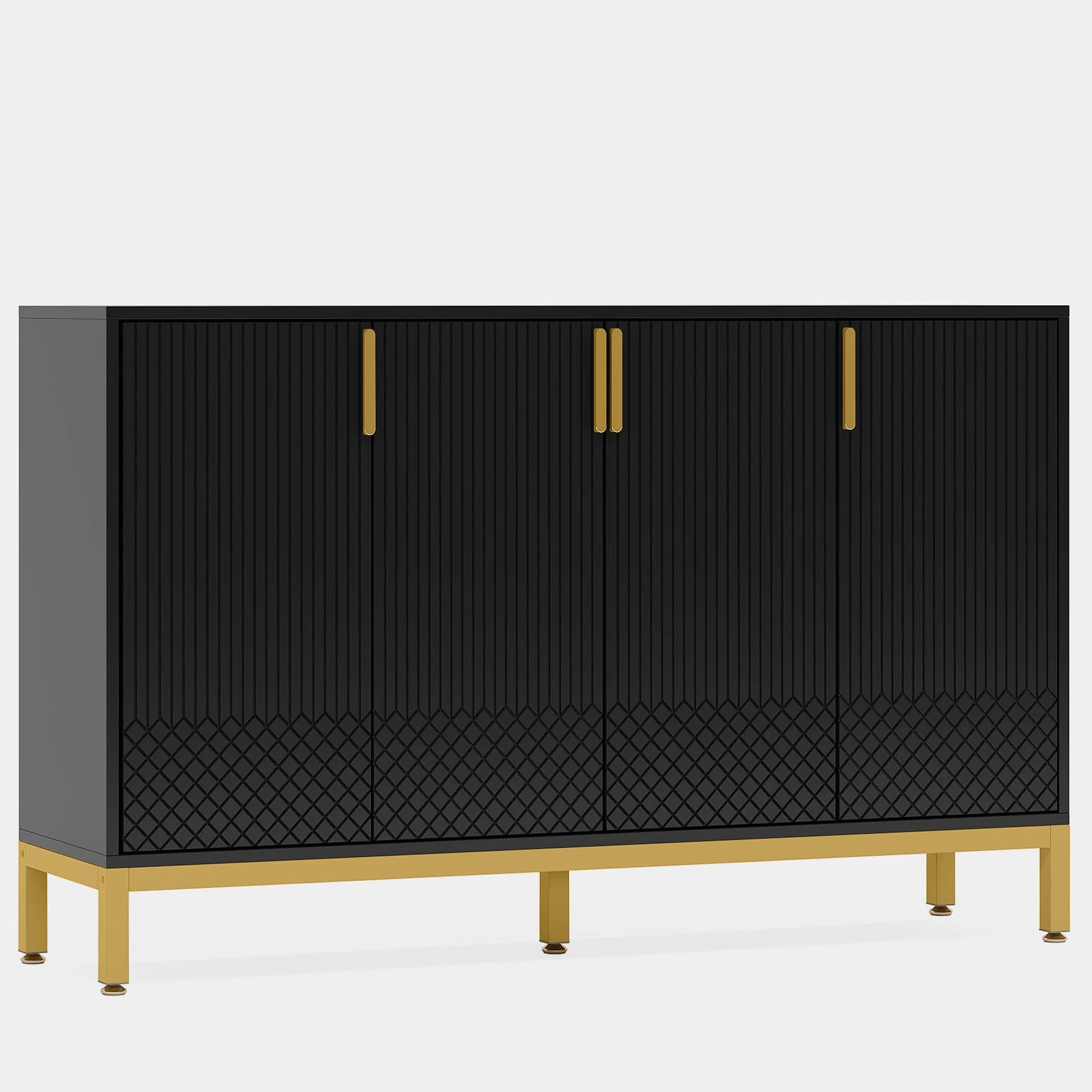 Modern Sideboard Buffet, 59" Luxury Buffet Storage Cabinet with 4 Doors - Image 8