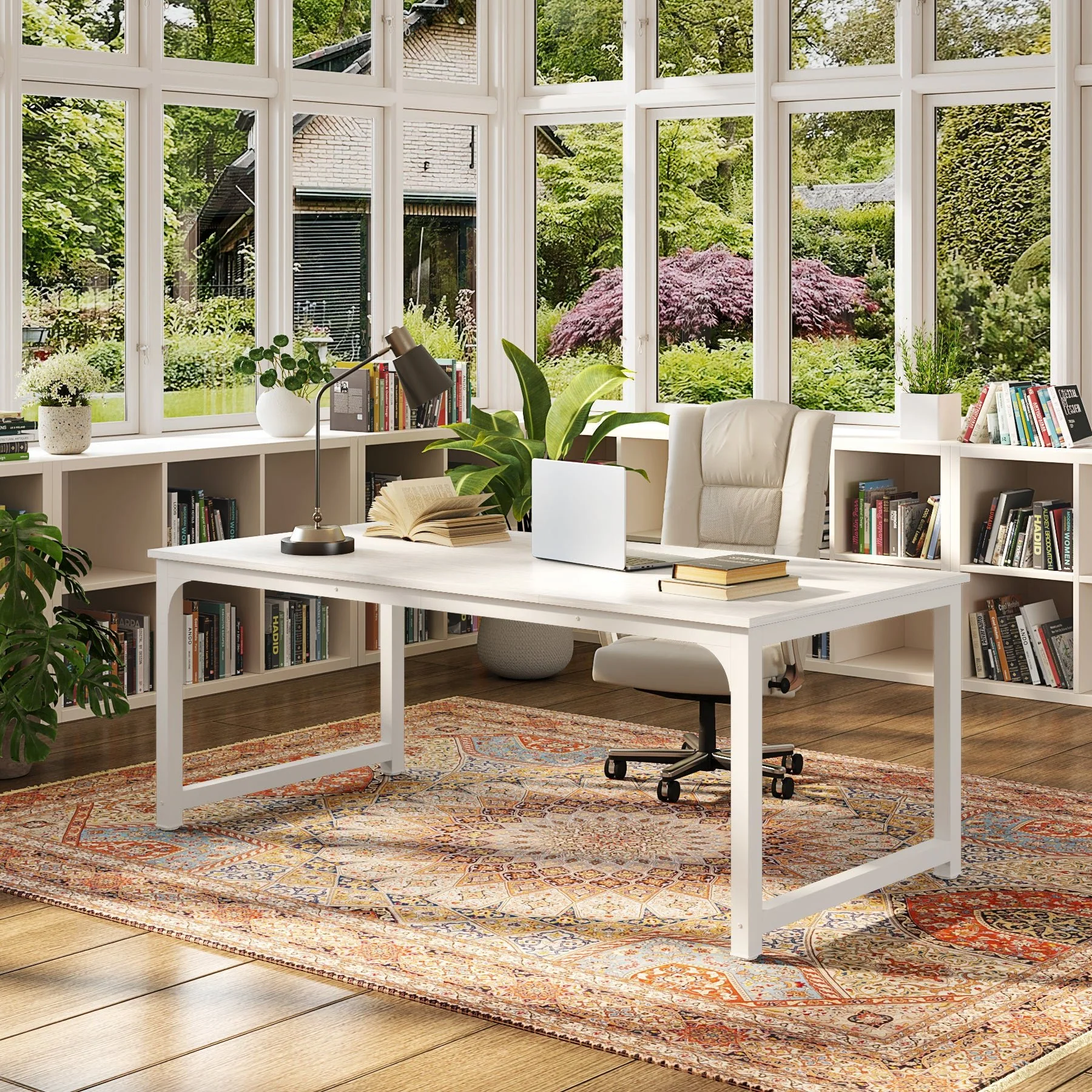 Simple Conference Table, Rectangular Meeting Table Computer Desk - Image 11