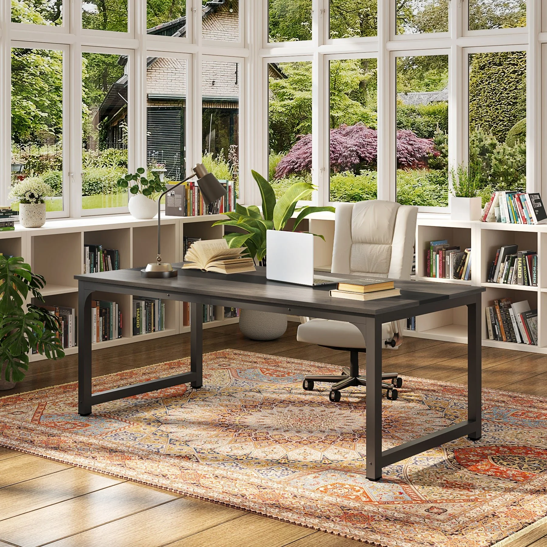 Simple Conference Table, Rectangular Meeting Table Computer Desk - Image 14