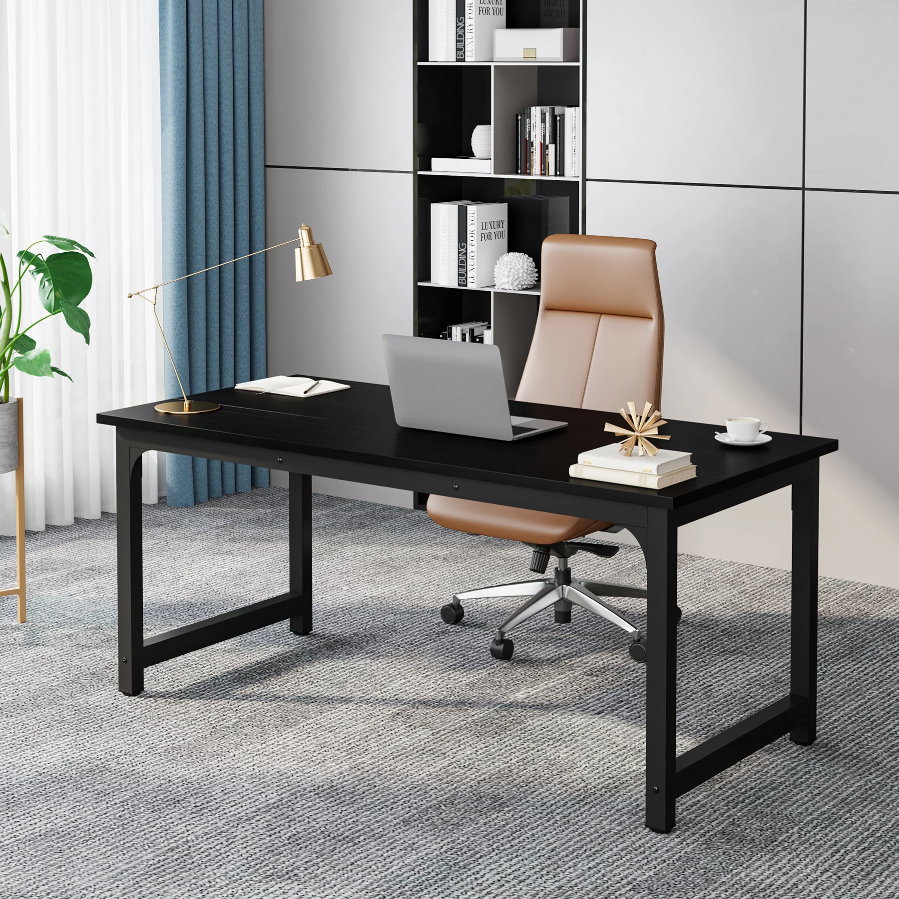 Simple Conference Table, Rectangular Meeting Table Computer Desk - Image 28