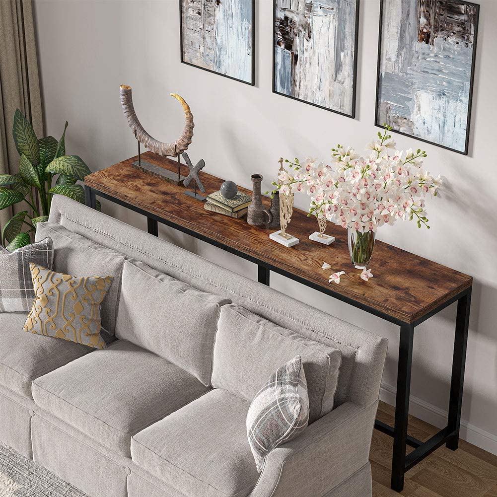 Narrow Console Table, 70.9" Extra Long Sofa Table Hallway Table - Image 4