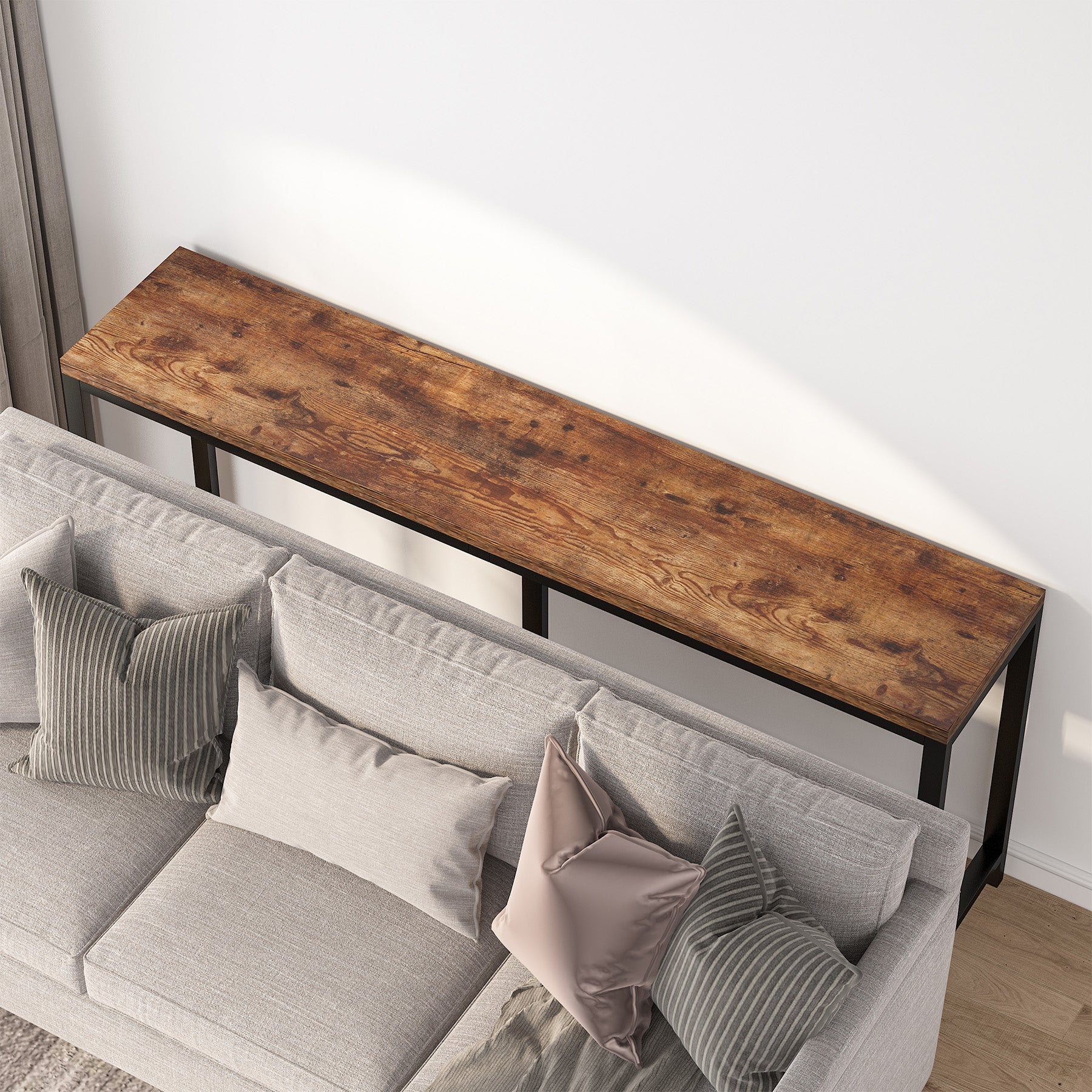 70.9 Inch Console Table, Skinny Long Entryway Table Sofa Table - Image 5