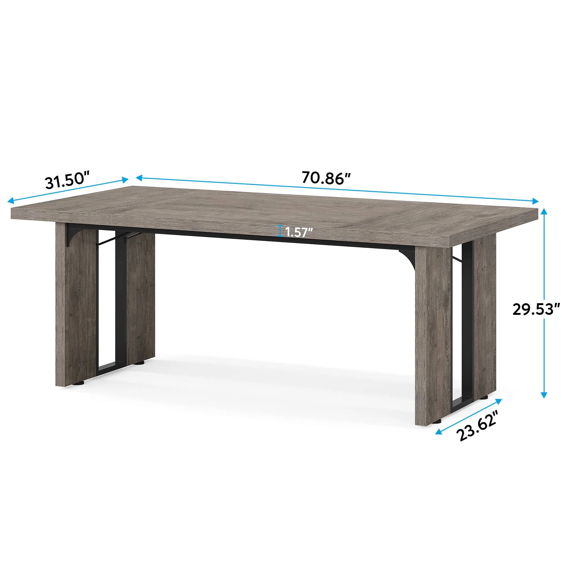 Simple Executive Desk, 70.9" Computer Desk Meeting Table for Home Office - Image 11