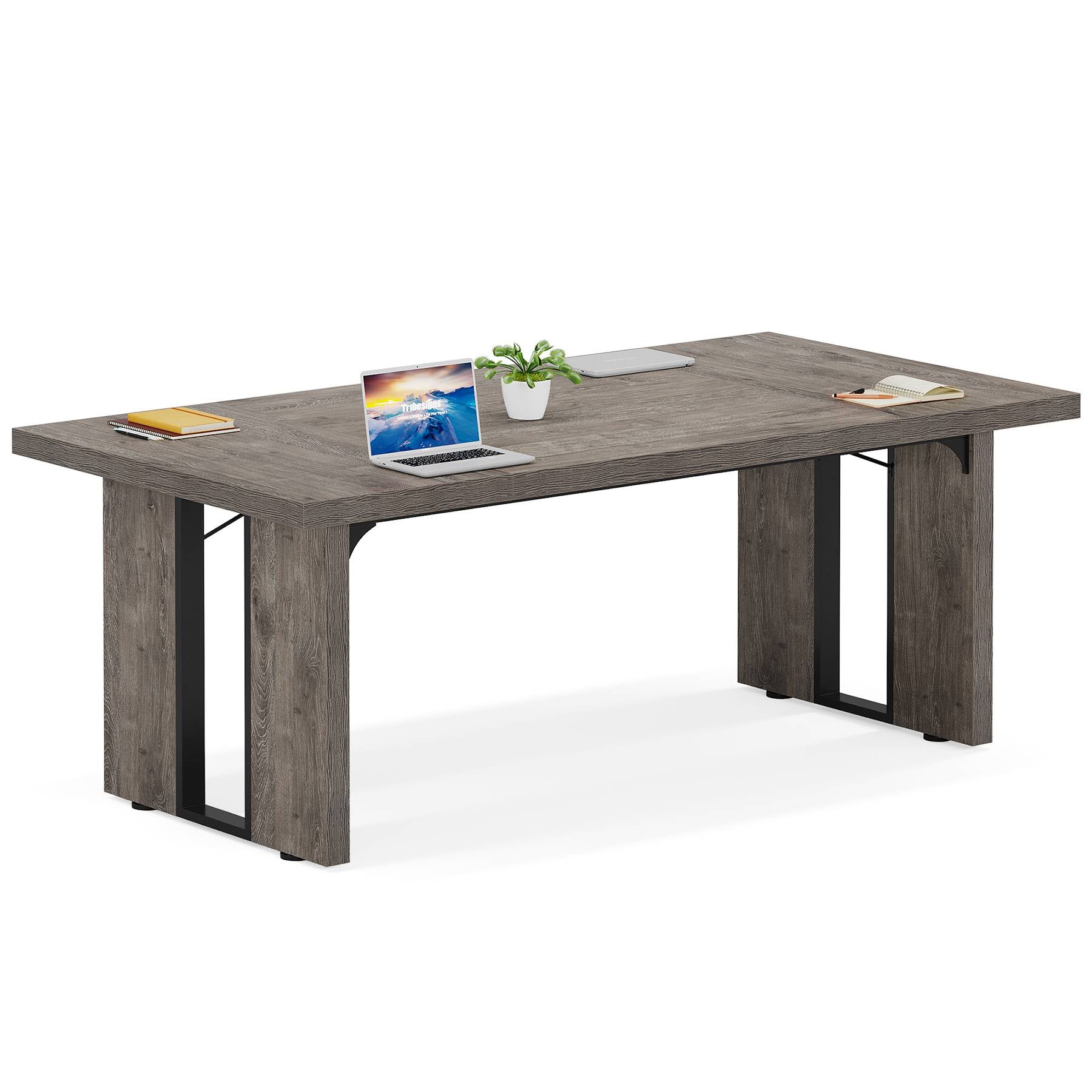 Simple Executive Desk, 70.9" Computer Desk Meeting Table for Home Office - Image 4