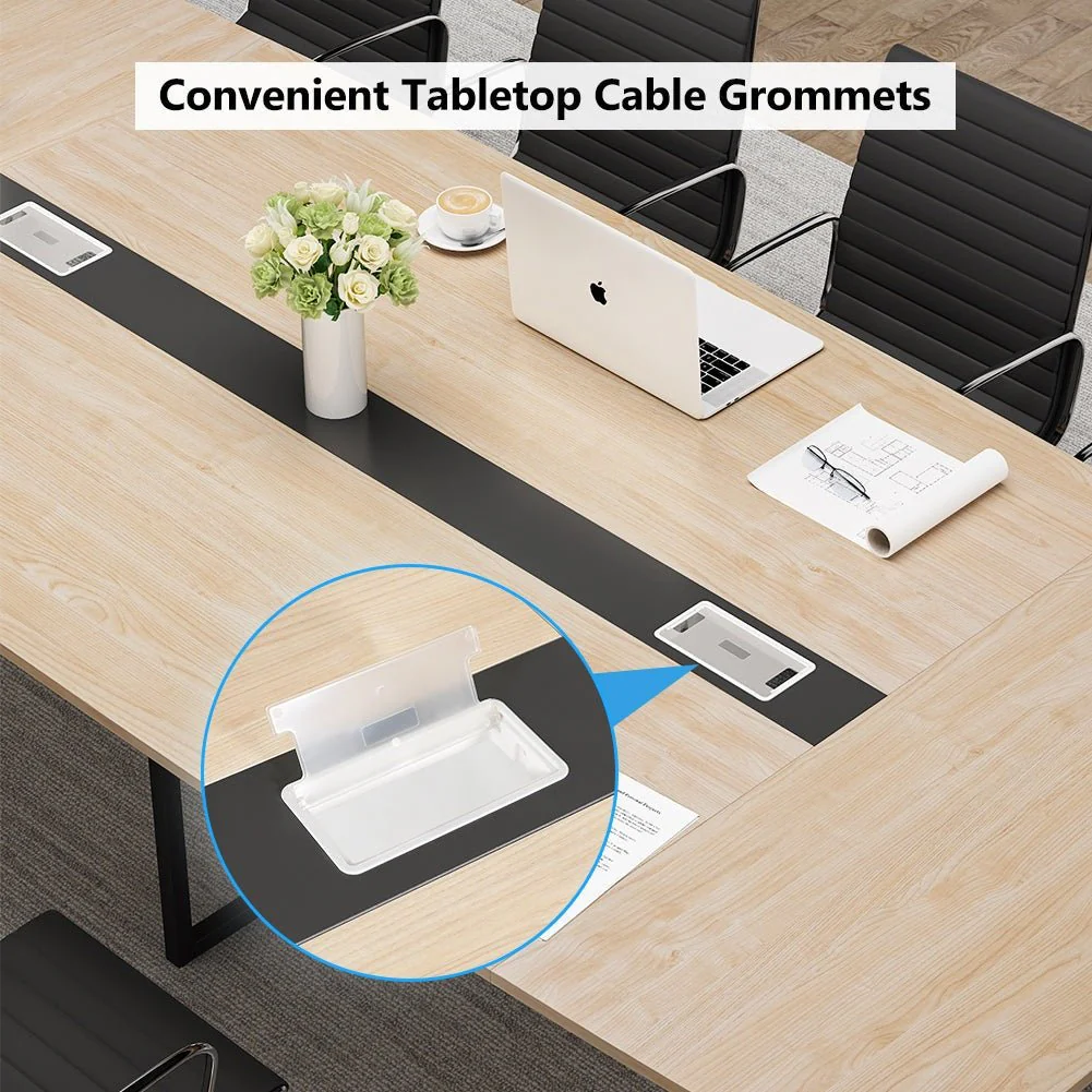 6FT / 8FT Conference Table, Modern Boat Shaped Meeting Table - Image 5