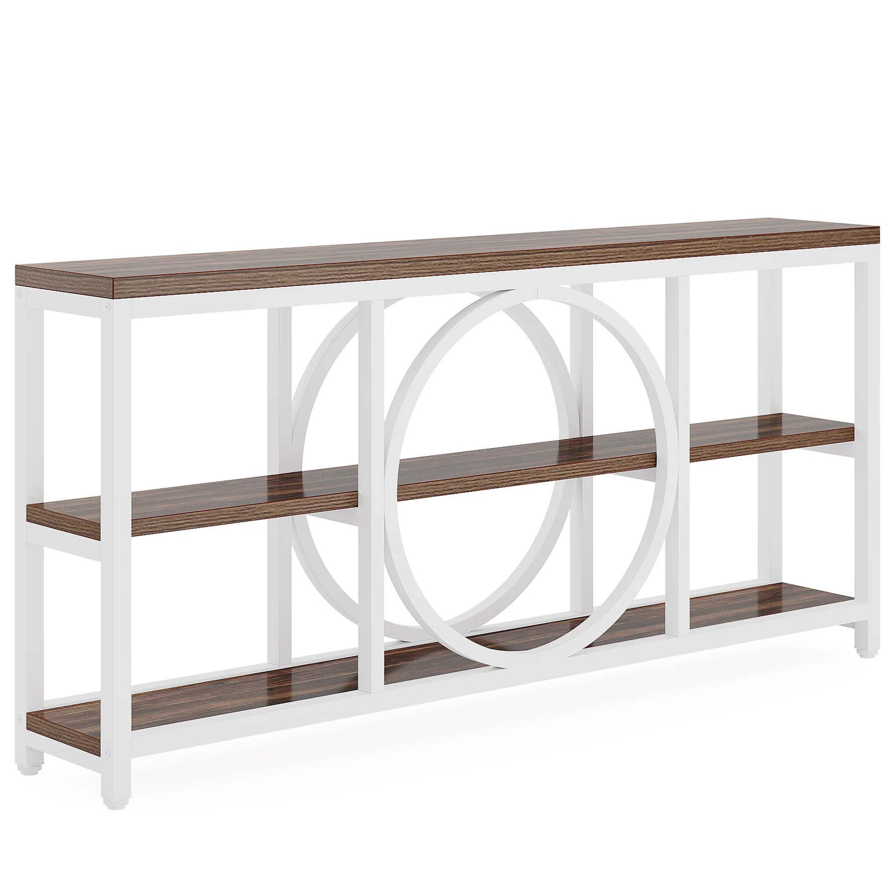 70.9" Console Table, Narrow Sofa Table with 3 Tier Storage Shelves - Image 14