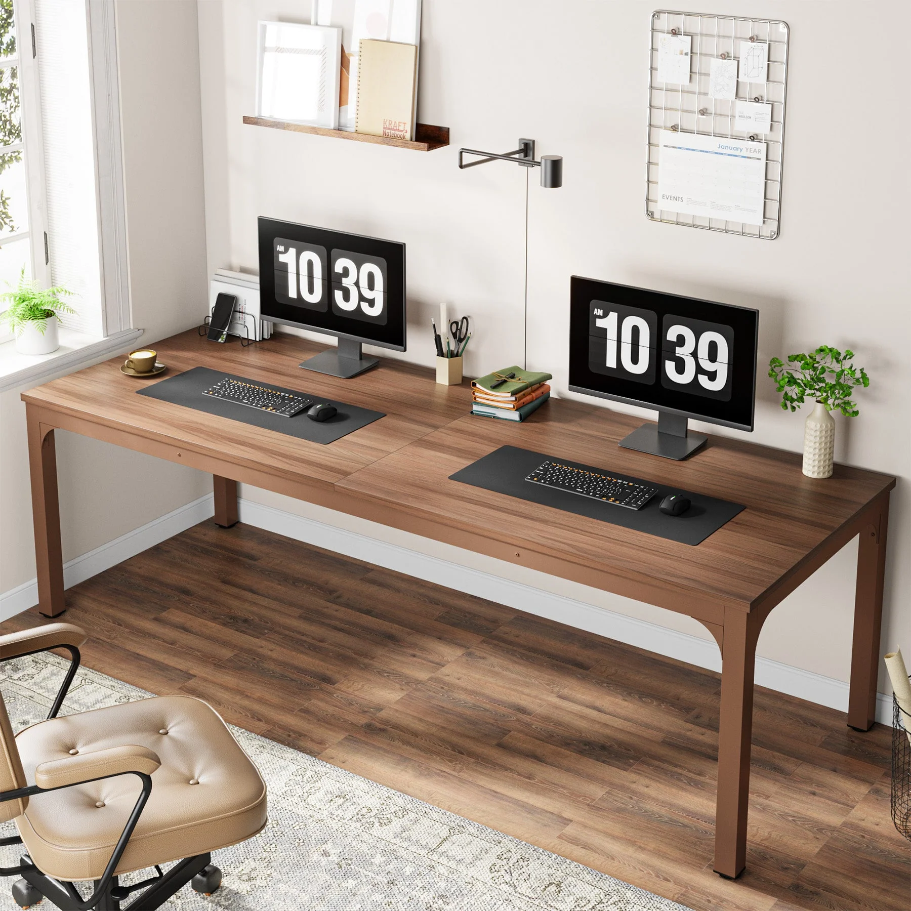 Rectangle Executive Desk, 78.7" Computer Desk 6FT Conference Table - Image 15