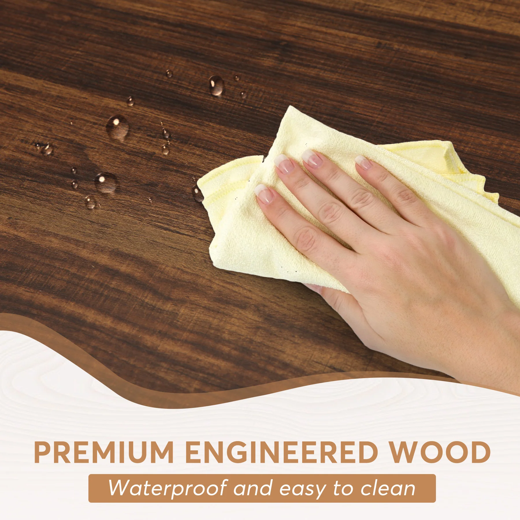 Wood Dining Table, Farmhouse 70.8" Kitchen Table for 6 People - Image 6