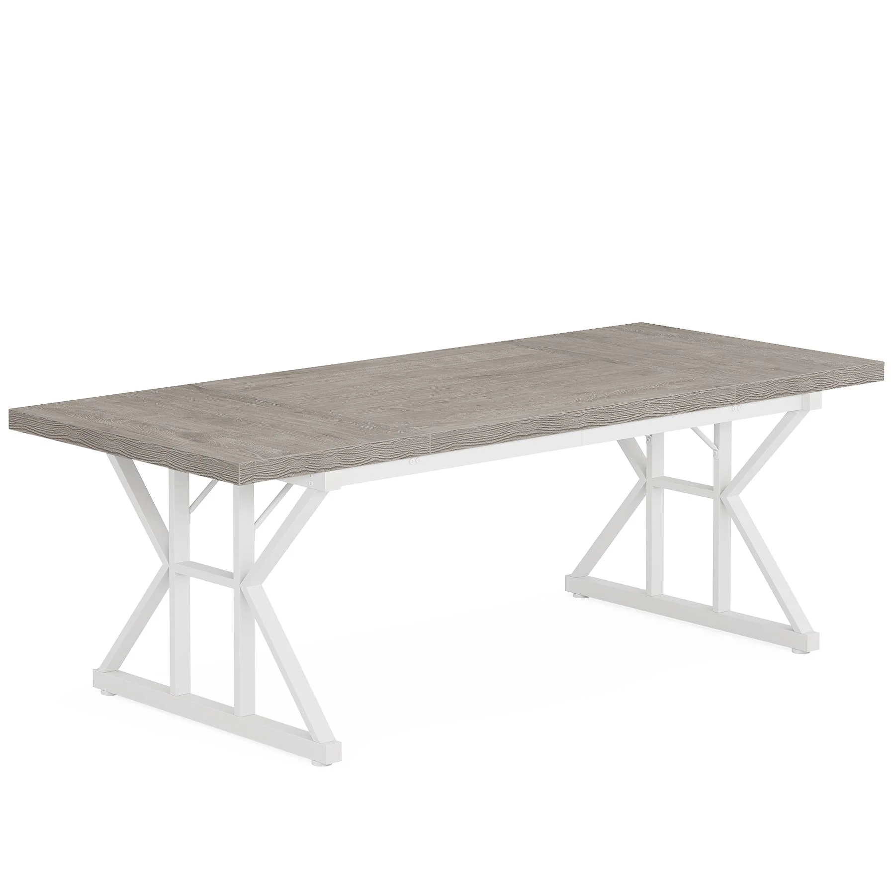 Wood Dining Table, Farmhouse 70.8" Kitchen Table for 6 People - Image 8
