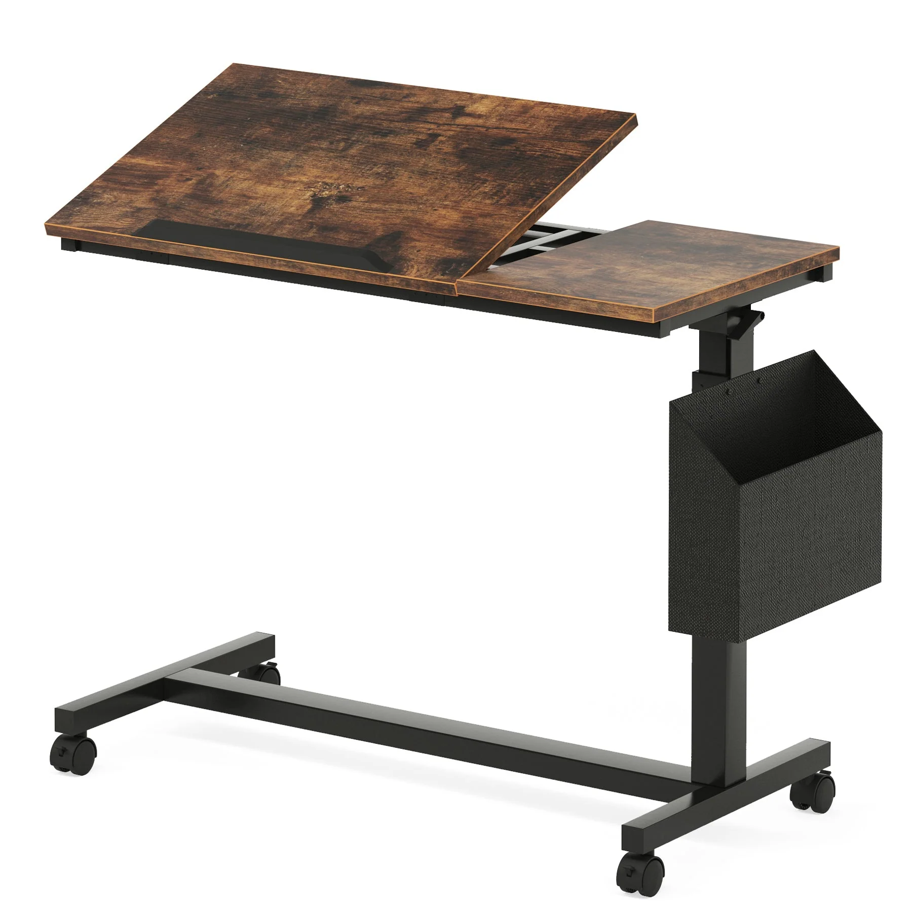 Mobile C Table, Height Adjustable End Table Sofa Snack Table - Image 9