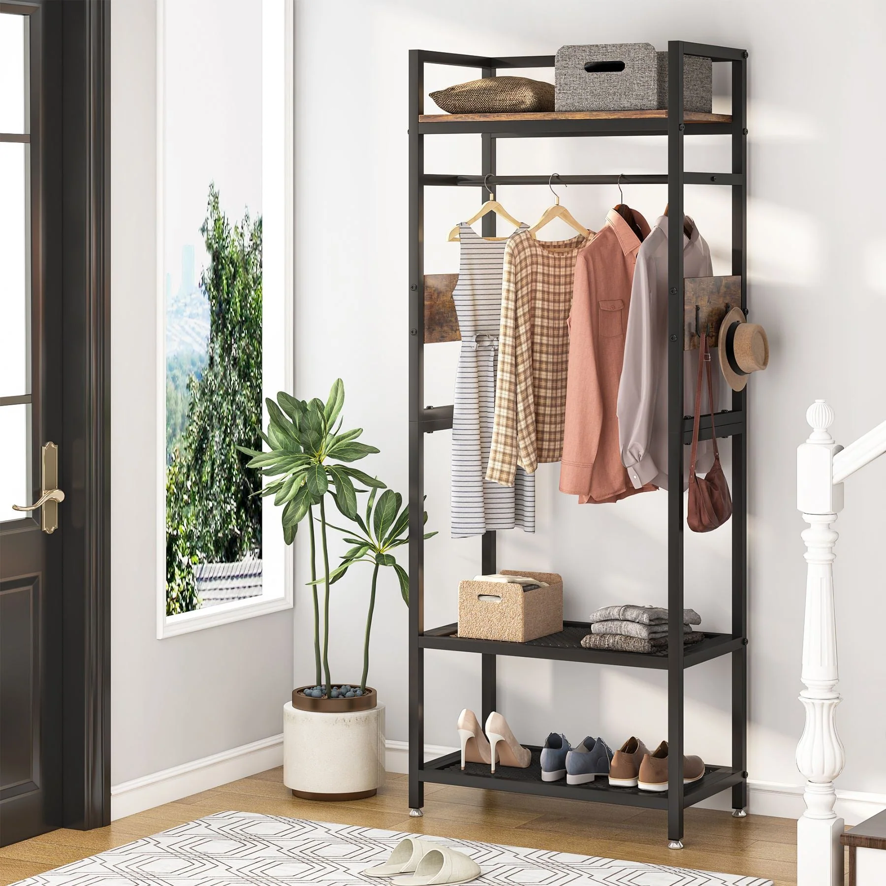 Small Clothing Rack, Narrow Garment Rack for Entryway & Bedroom - Image 3