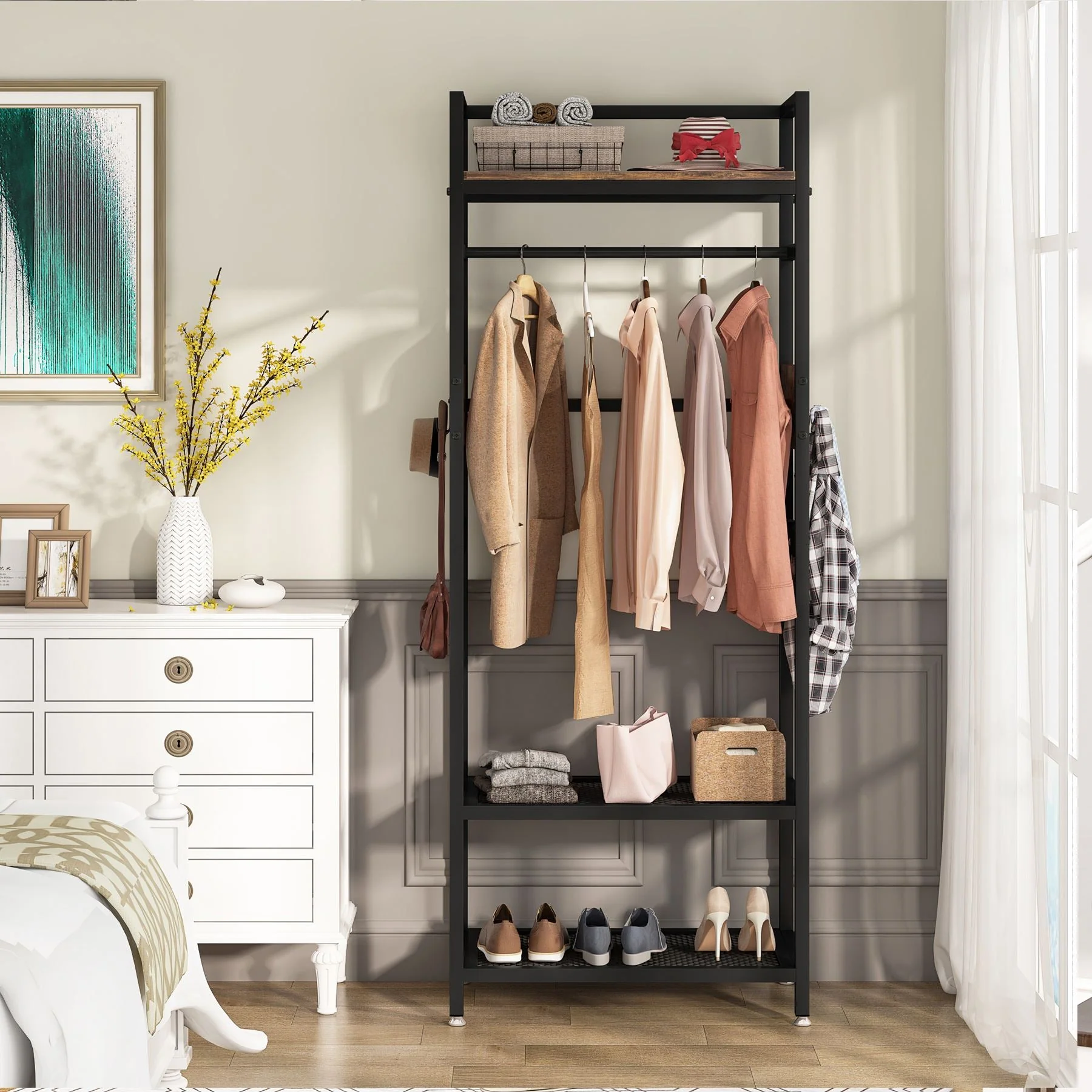 Small Clothing Rack, Narrow Garment Rack for Entryway & Bedroom - Image 4