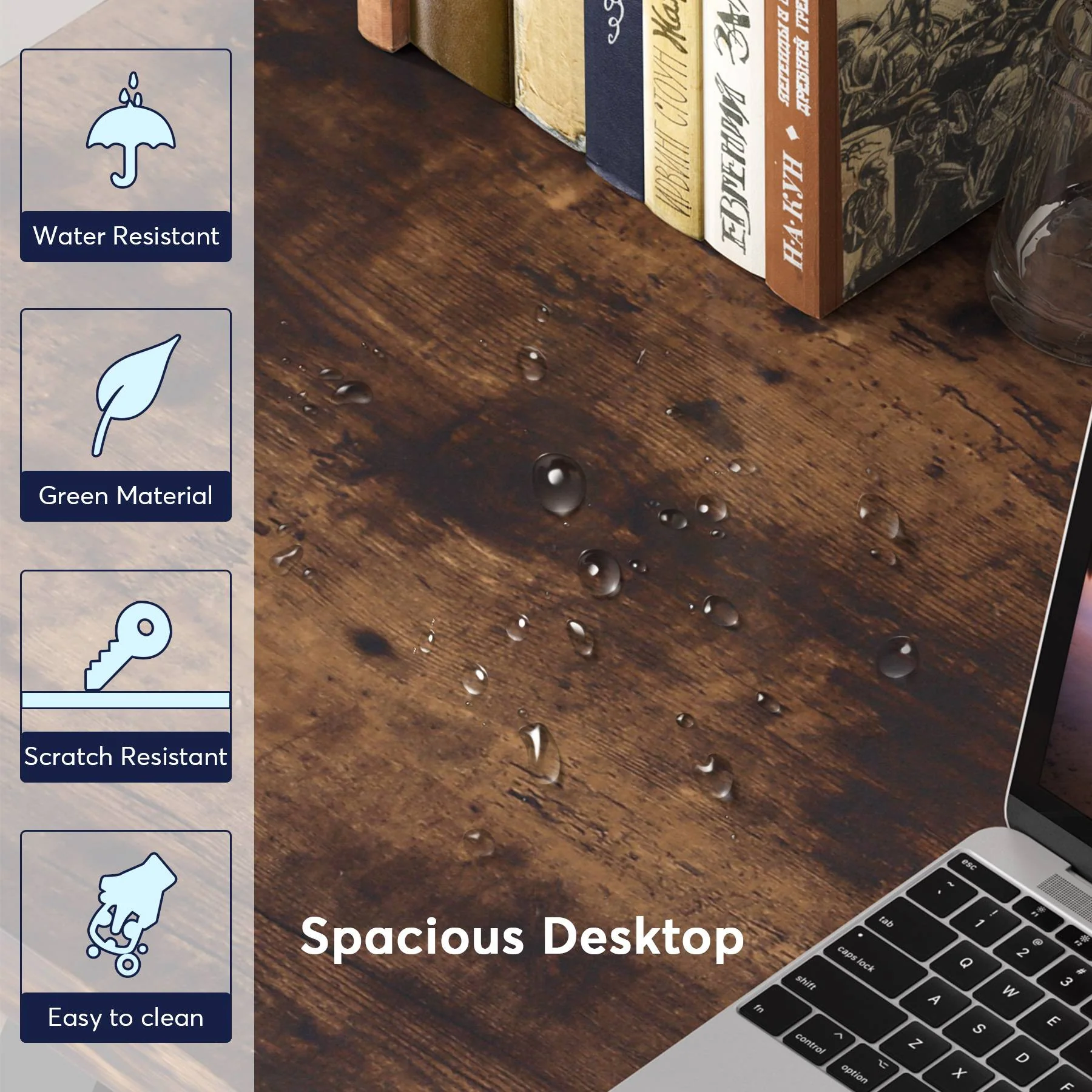 Heavy-Duty Computer Desk, 55" Simple Study Desk Writing Table - Image 6